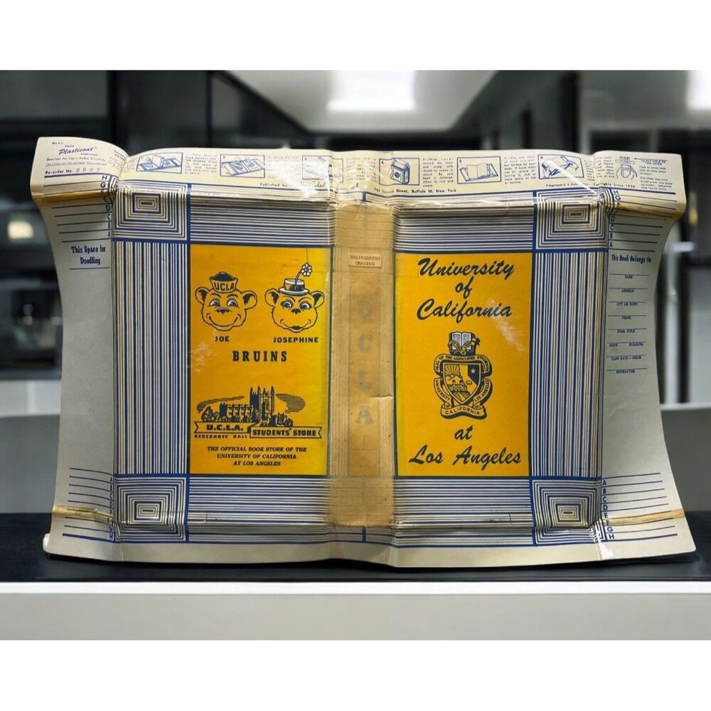 Vintage UCLA Bruins Book Cover University Of California 1940s Yellow Bear Mascot